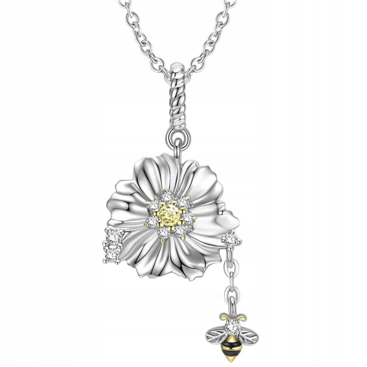 Colier Floare Srebro 925, 23,5x16,4mm, Trusky