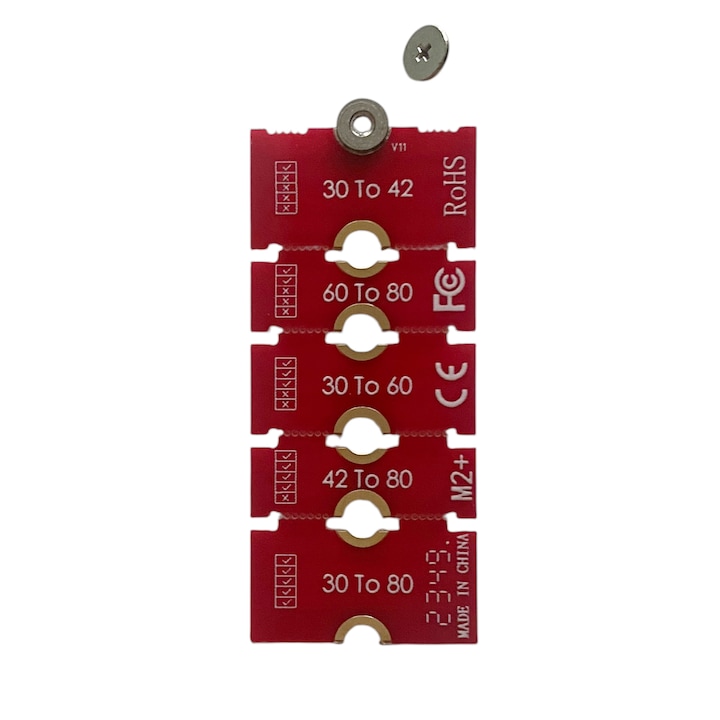Adaptor extensie SSD M.2 NVMe 2230 la 2280 Lerods, placa prelungire suport montaj upgrade laptop pc 2230, 2242, 2260, 2280