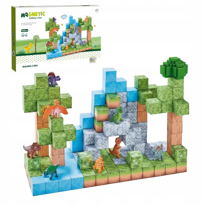 Строителен комплект, 142 образователни елемента за деца, многоцветен