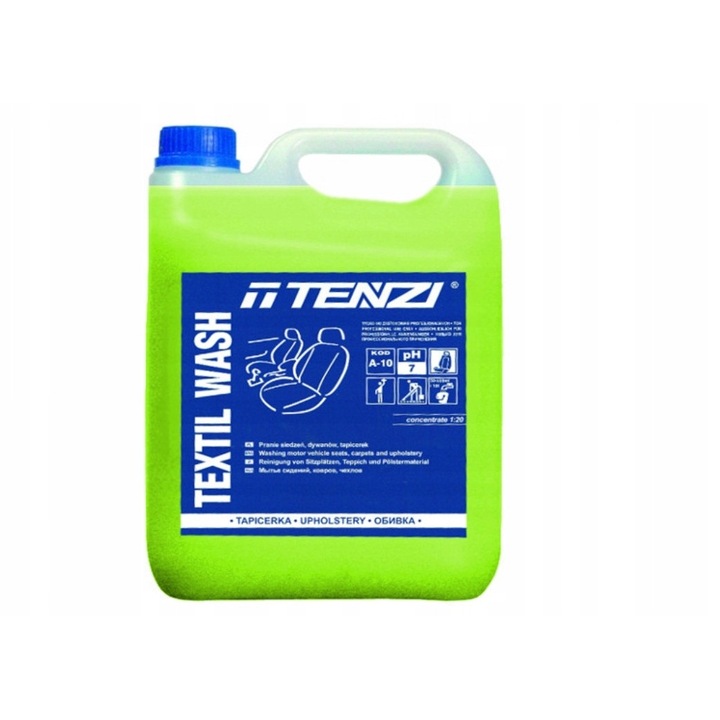 Концентрат за почистване TENZI TEXTIL WASH 5L, за автомобилни тапицерии, почистване и грижа за цветовете
