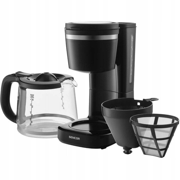 Cafetiere Sencor SCE 2710BK 1,5L, 1000W, cu dzban cu capac, negru