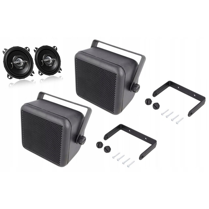 Boxe auto JVC CS-J420X, 10cm, 2-drozne, 210W, set 2 bucati, accesorii montaj