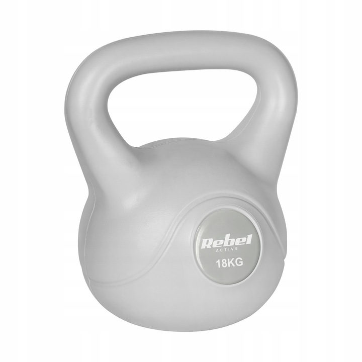 Kettlebell 18 kg Rebel, gri, 28x25x32cm