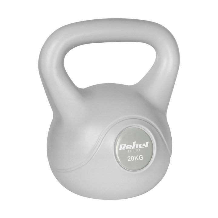 Kettlebell 20 kg Rebel, PVC, 31,5x27x36cm, gri