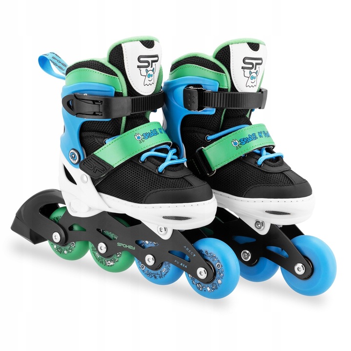 Rolki reglabile pentru copii Spokey JOY, 31-34, aluminiu, ABEC7 Carbon, 82A, multicolor