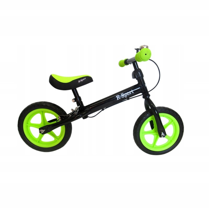 R-Sport R4 futóbicikli, 12", fekete-kék, EVA kerekek, állítható magasság