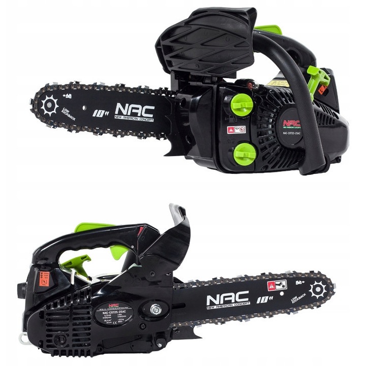 Láncfűrész NAC CST25-25AC, 1,2KM, 25cm, narancssárga-ezüst, teljes készlet