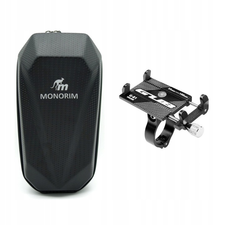 Torba Sakwa Monorim, Inoparts, roz, set cu suport telefon pentru hulajnoga electrica