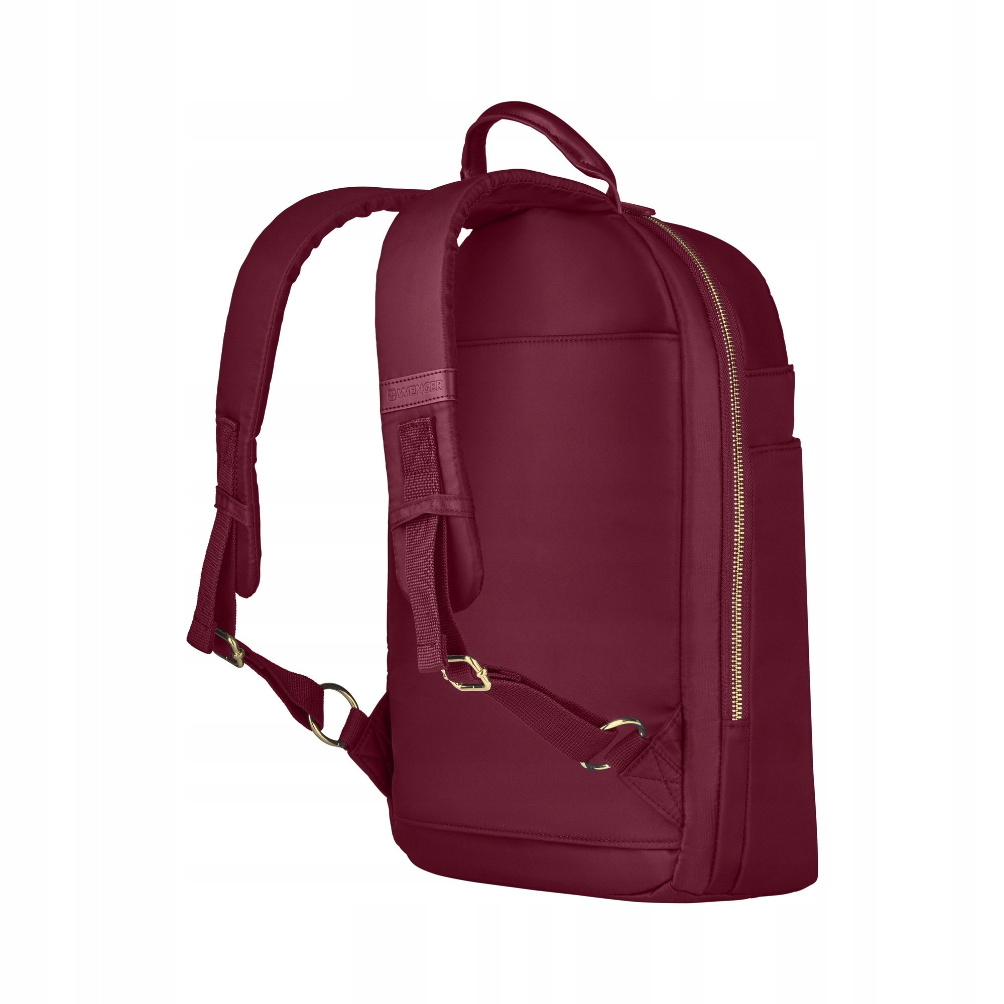 Wenger, Rucsac pentru laptop din textil, captusit cu compartiment pentru laptop 13'' si buzunar pentru tableta, Alexa, Bordo, 17x28x39 cm