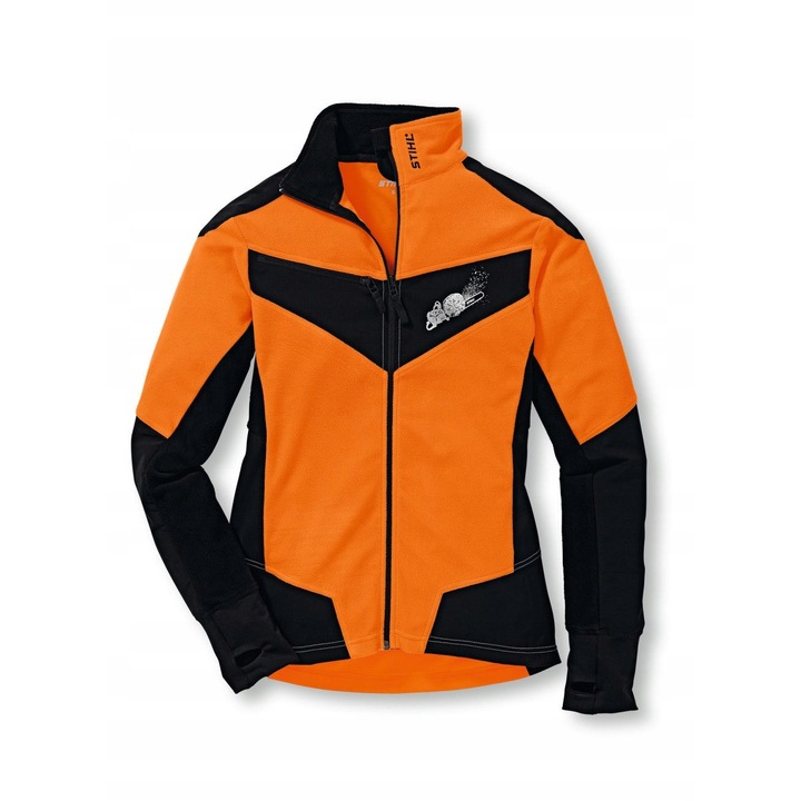 Jacheta Stihl DYNAMIC, micropolar, portocaliu-negru, respirabila, cu buzunar la piept, XL