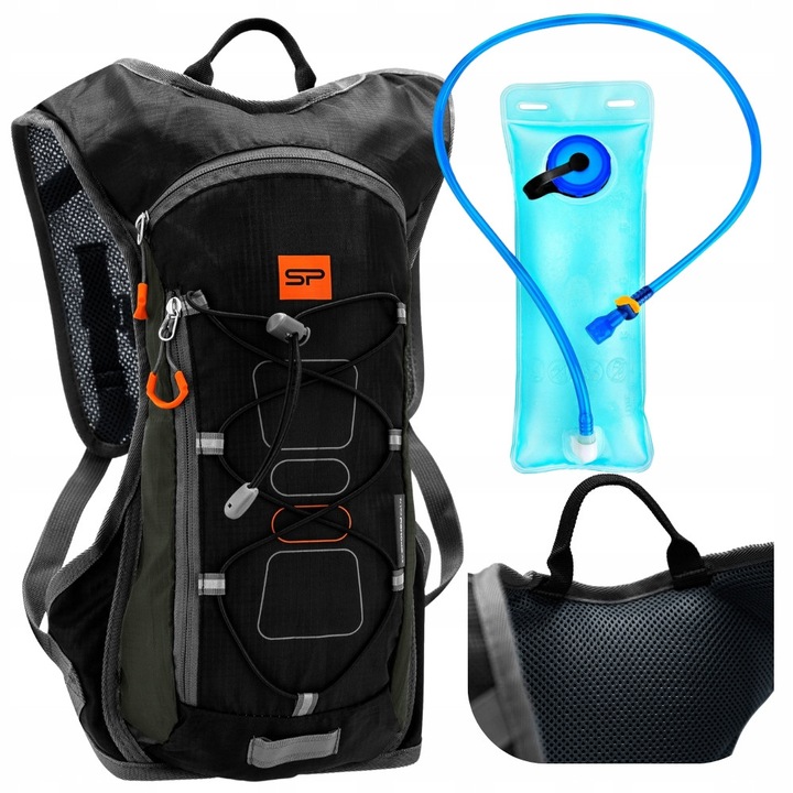 Rucsac sportiv Spokey, impermeabil, negru-portocaliu, 31x11x41cm