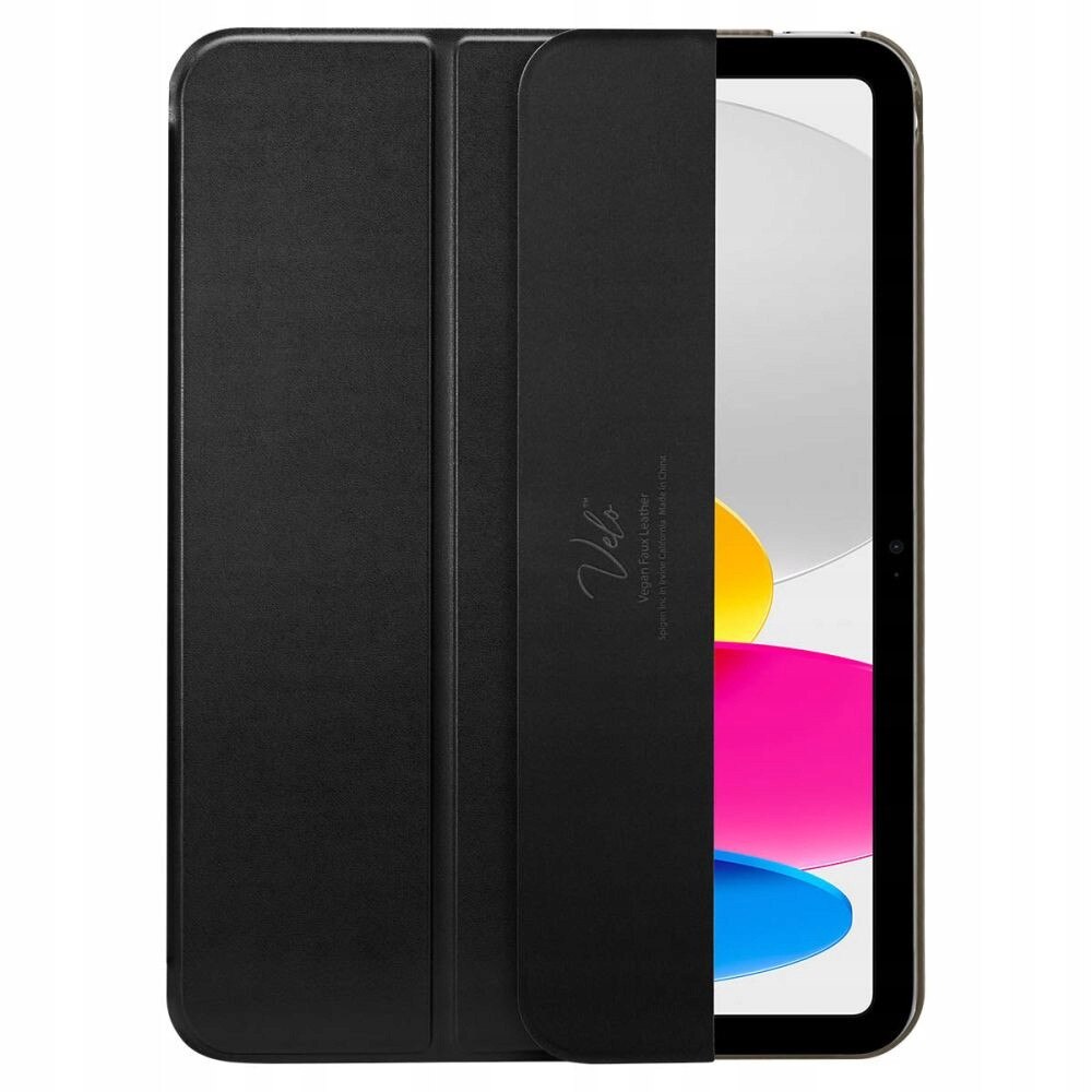 Set huse tablete Spigen Smart Fold pentru iPad 10.9" 2022/11" 2025, negru + sticla Hofi Glass Pro+, 245x176mm
