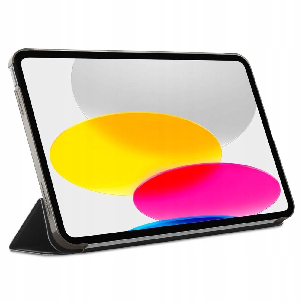 Set huse tablete Spigen Smart Fold pentru iPad 10.9" 2022/11" 2025, negru + sticla Hofi Glass Pro+, 245x176mm