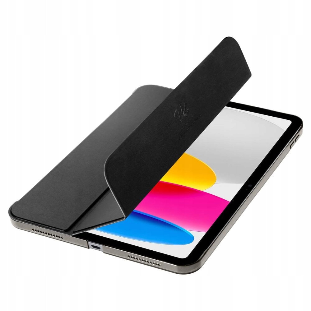 Set huse tablete Spigen Smart Fold pentru iPad 10.9" 2022/11" 2025, negru + sticla Hofi Glass Pro+, 245x176mm