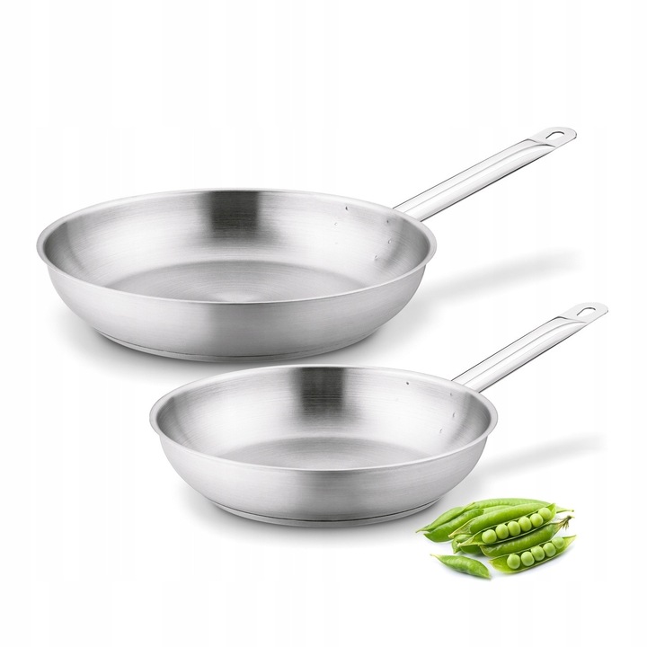 Set tigai inox Starke Pro Gastro 24/28 cm, rezistente la coroziune, pentru inductie, argintii