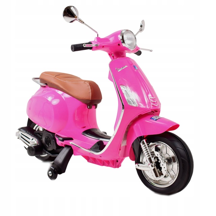Trotineta electrica Super Toys Vespa Primavera CT-728, 1 loc, roz, 45W, 12V, 103x43x72cm