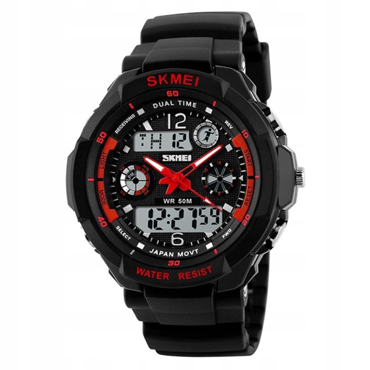Ceas copii Skmei, model SK.110601C.CHD, electronic, waterproof 50m, 41x45x16mm, curea 23cm