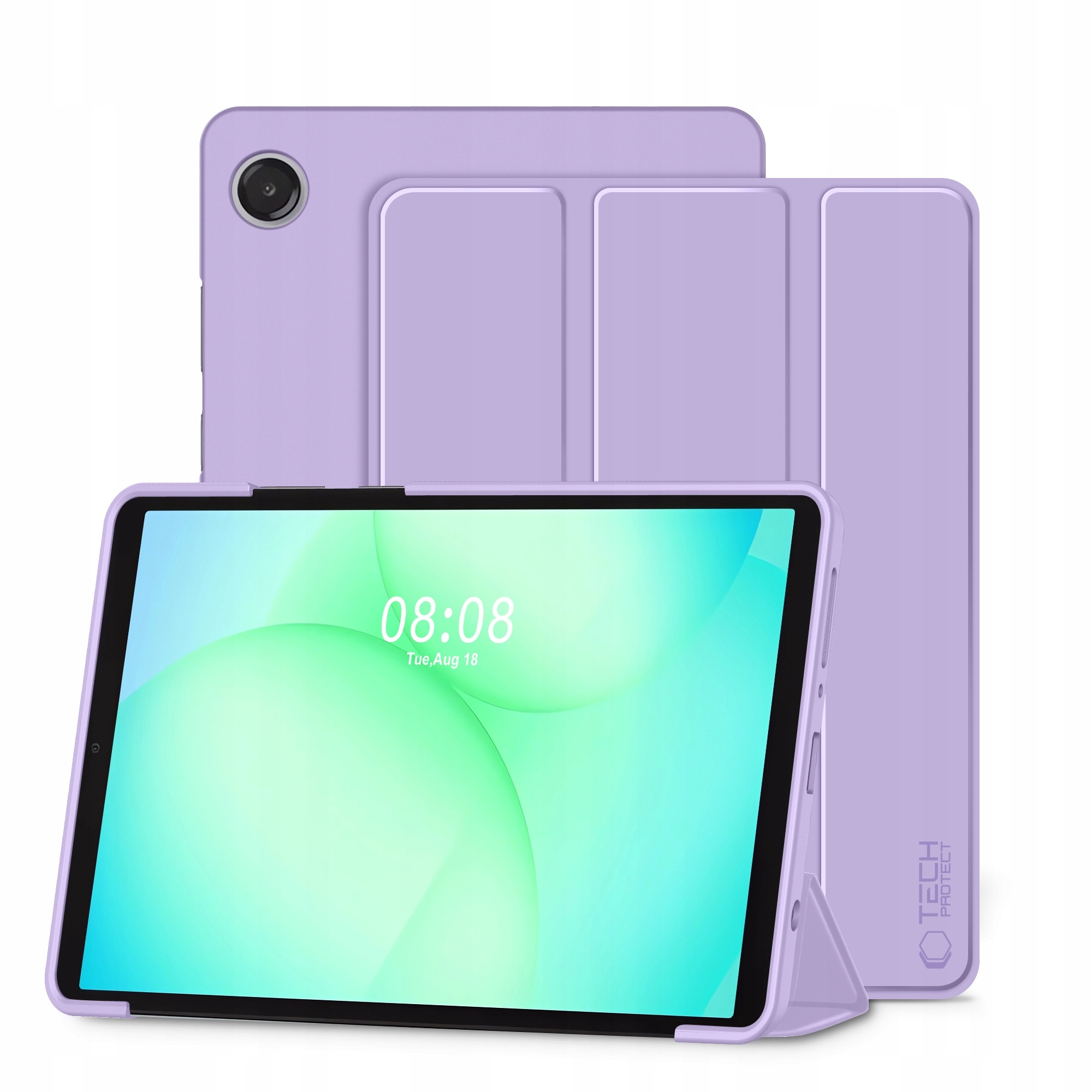 Husa tablete Tech-Protect SmartCase pentru Galaxy Tab A9/A11 8.7", violet, set cu 2 sticla de protectie