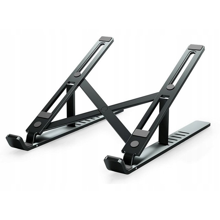 Suport laptop Tech-Protect, gri inchis, aluminiu, reglabil, pentru dispozitive de pana la 16 inch