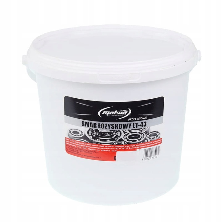 Smar pentru rulmenti Malwa LT-43, 4,5kg, verde, temperatura de lucru -30 pana la 140°C