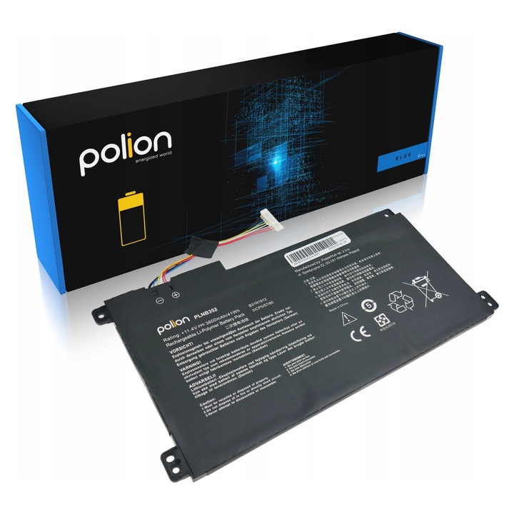 Батерия за лаптоп ASUS, Polion, литиево-полимерна, 3600mAh, 11,4V, 3 клетки