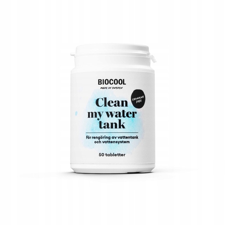 Таблетки за почистване на резервоар за вода BioCool Clean Water Tank, 50 броя, екологични, биоразградими, 200л