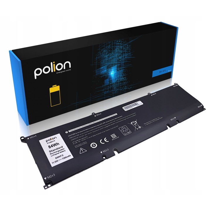 Батерия за лаптоп Dell, Polion, литиево-полимерна, 7260mAh, 11,55V, 6 клетки