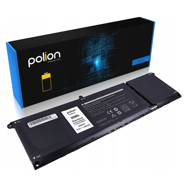 Батерия за лаптоп Dell, Polion, литиево-полимерна, 3300mAh, 15,2V, 6 клетки