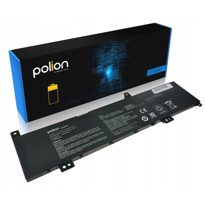 Батерия за лаптоп Polion C31N1636, 4100mAh, 11,4V, 3 клетки, съвместима с ASUS N580VD N580VN NX580V X580V X580VN