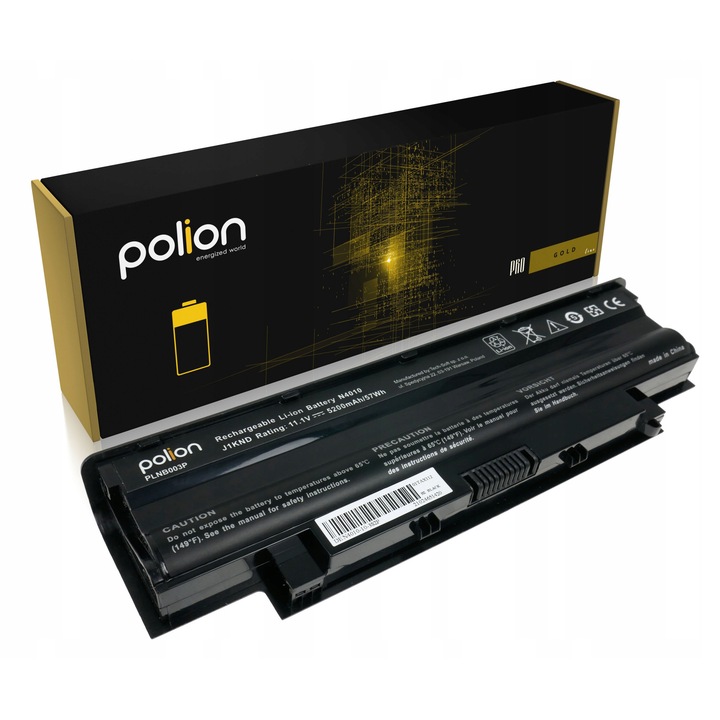 Батерия за лаптоп Polion, 5200mAh, 6 клетки, 11,1V, съвместима с DELL