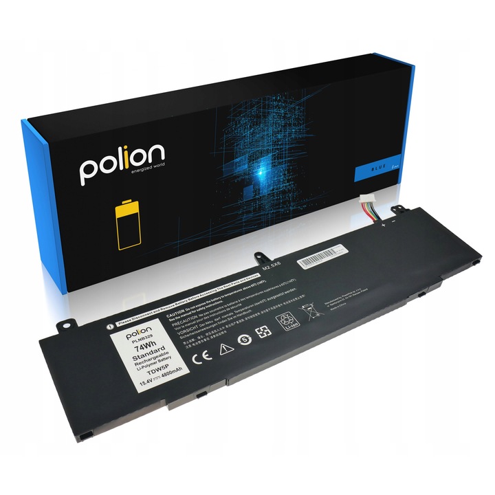 Батерия за лаптоп Polion, TDW5P, 4800mAh, 15,4V, 4 клетки