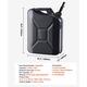 Canistra combustibil metalica, Bidon benzina 20 L, Duza de turnare, Maner ergonomic, Debit maxim 6 L/min, Etansa si rezistenta la coroziune, Compatibila auto/moto/ATV/UTV, Negru