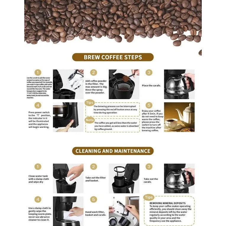 Aparat de Cafea HALEY HY-2807 Eleganta si Performanta: 650W, 750ml