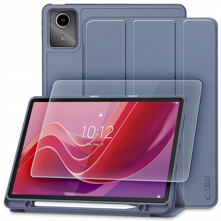 Etui SmartCase Tech-Protect pentru Lenovo Tab M11 K11E TB-330, Lavender, cu suport pentru rysik, set complet
