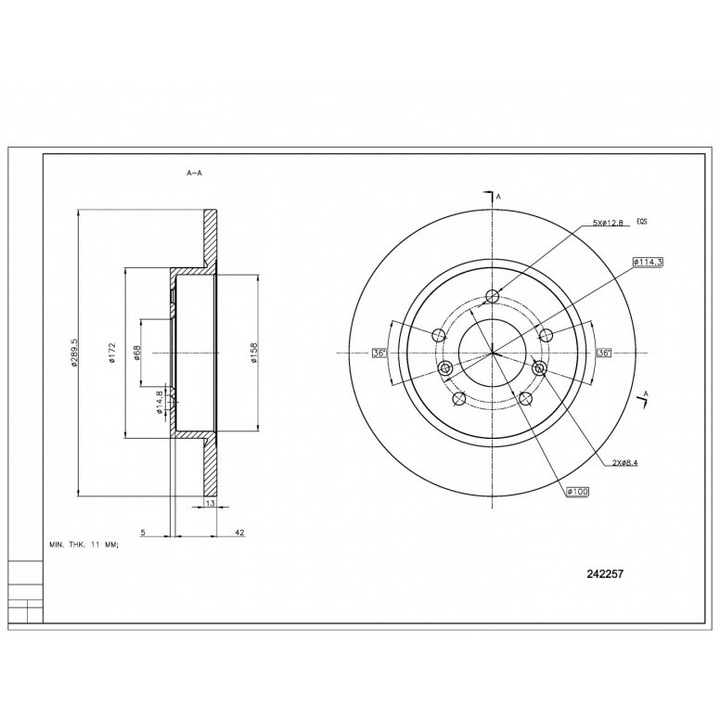 Disc frână spate Hart, Qashqai 1.5dci, 43206-4EA0A