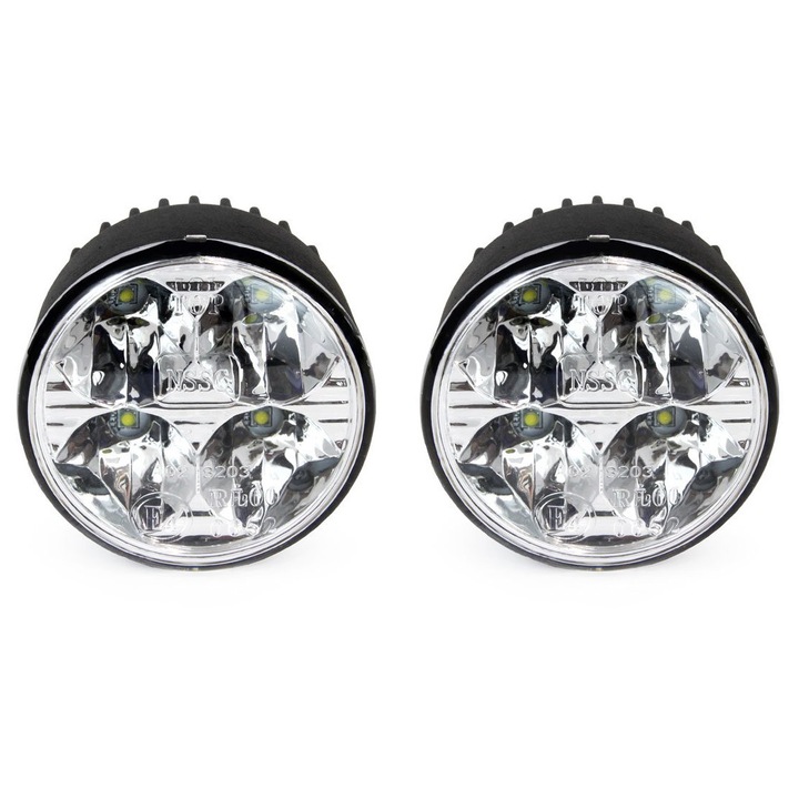 Set lumini de zi LED AMIO 510HP, 4 x 1W, 70mm, waterproof