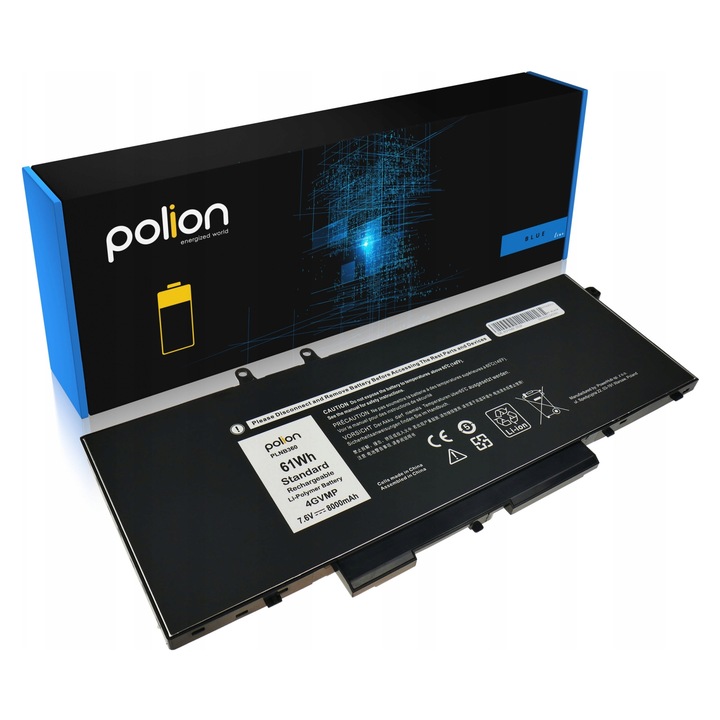 Батерия за лаптоп Polion 8000mAh 7,6V за DELL Latitude 5400 5500 5410 5510 Precision 3541 3550 3551