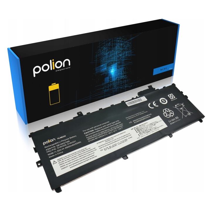 Батерия за лаптоп Polion Li-Poly 4800mAh, 3 клетки, 11,55V, съвместима с Lenovo