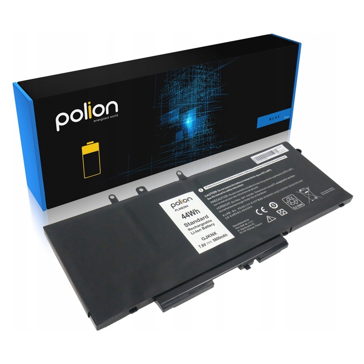 Батерия за лаптоп Dell, Polion, литиево-йонна, 5800mAh, 7,6V, 4 клетки