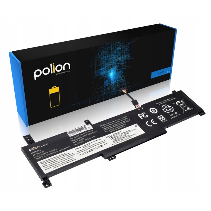 Батерия за лаптоп Polion литиево-полимерна 3400mAh, 3 клетки, 11,55V, съвместима с Lenovo