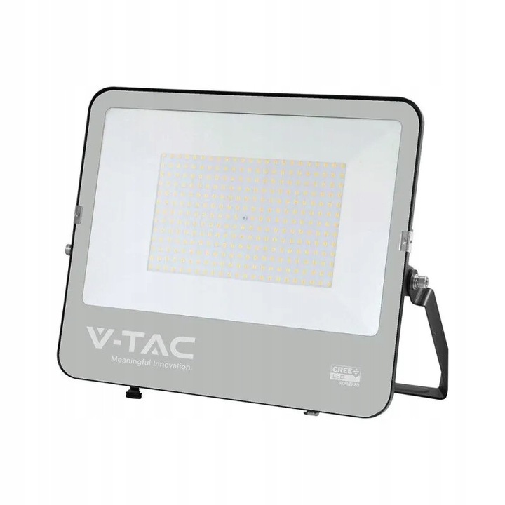 Proiector LED V-TAC 200W 135lm/W, negru, IP65, cablu 1m