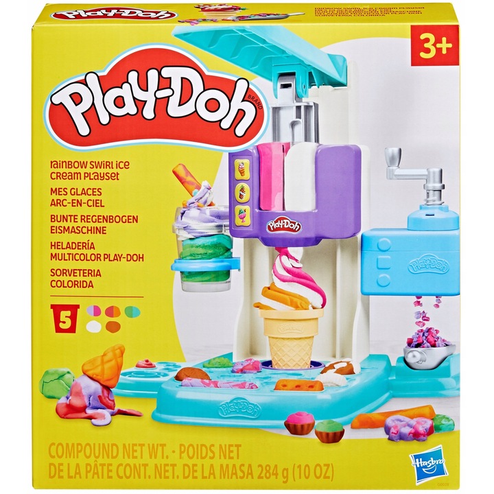 Set plastilinaPlay-Doh, 284g, 5 tuburi, multicolor