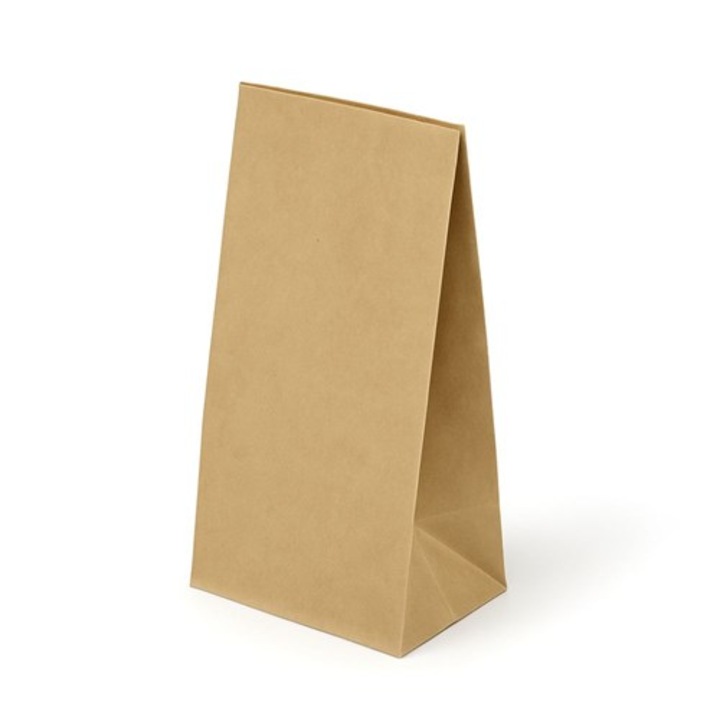 Punga de hartie NEOPAK Ecologica, cu burduf, 100x70x280 mm, Maro, fara maner, 70 g/m²