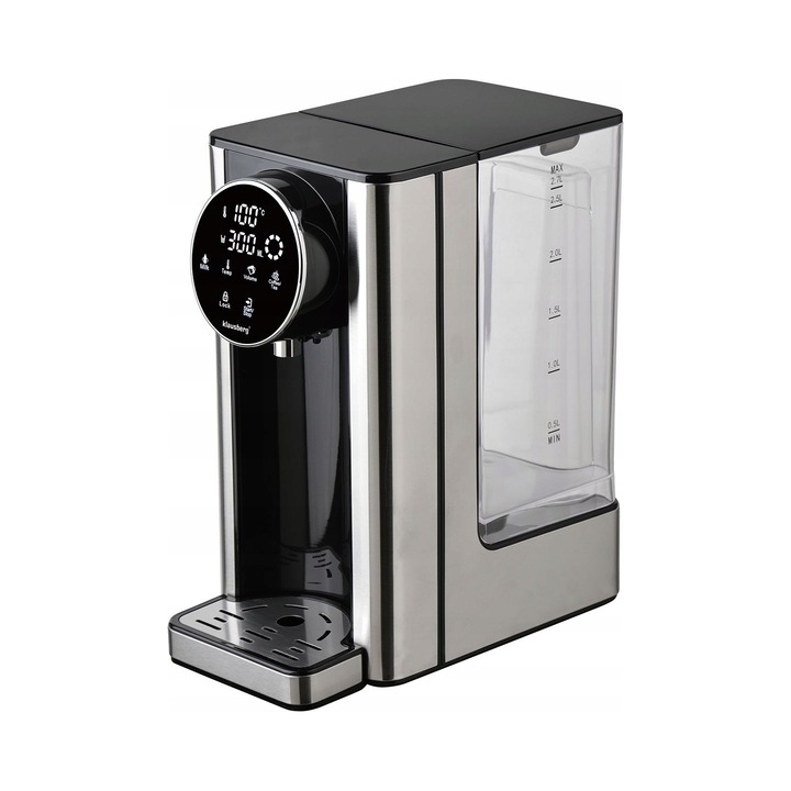 KLAUSBERG KB-7880 vízforraló, 2600W, 2,7L, hőmérséklet-szabályozás 40-100°C, LED kijelző