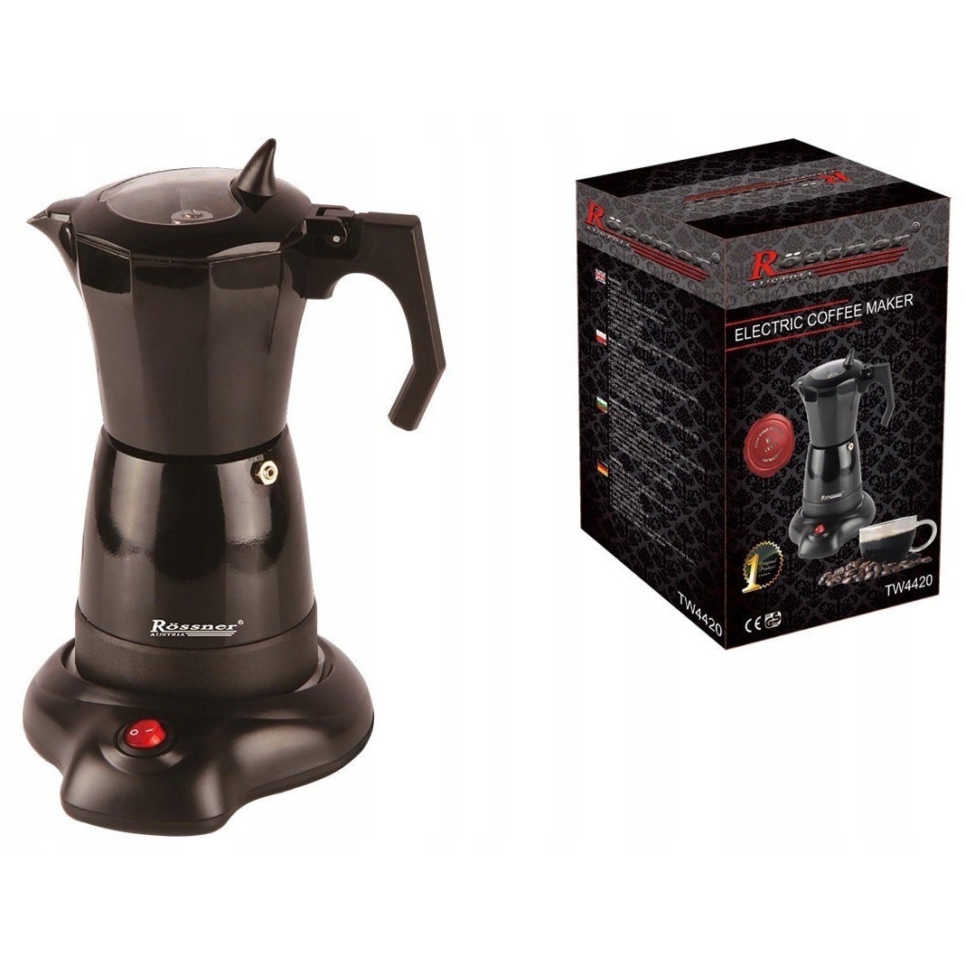 Cafetiere electrica Rossner, 300ml, 6 cesti, 27cm, 10cm