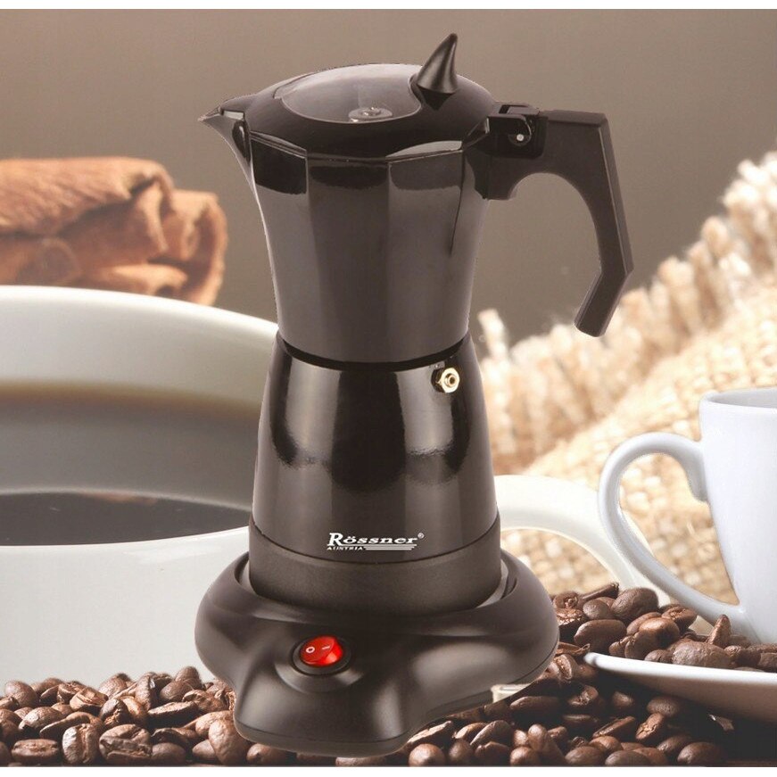 Cafetiere electrica Rossner, 300ml, 6 cesti, 27cm, 10cm