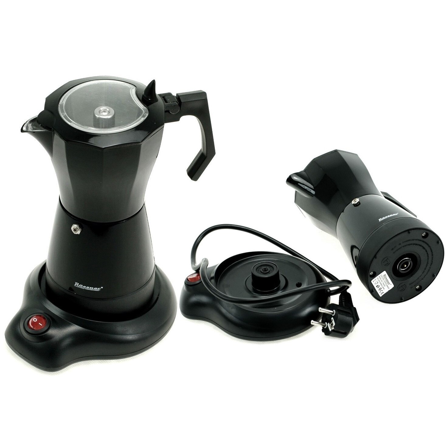 Cafetiere electrica Rossner, 300ml, 6 cesti, 27cm, 10cm