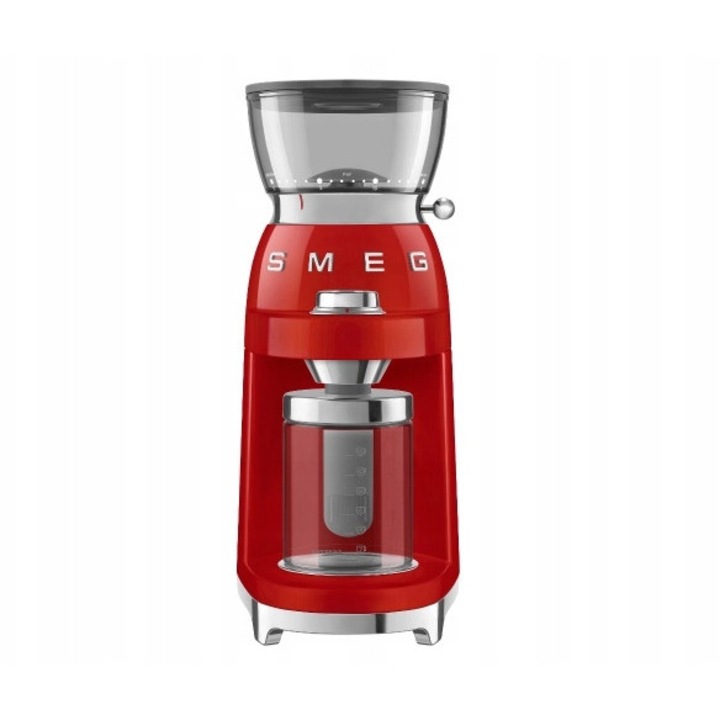 Rasnita de cafea Smeg CGF03RDEU 150W, 240g, rosu