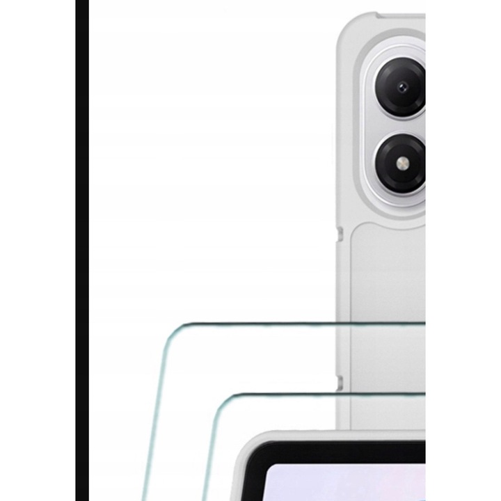 Set Etui Tech-Protect SC Pen si Sticla Harta Tech-Protect Glass Fit+ 2-Pack pentru Xiaomi POCO Pad M1 / Redmi Pad 2 Pro, Grey, 12.1"