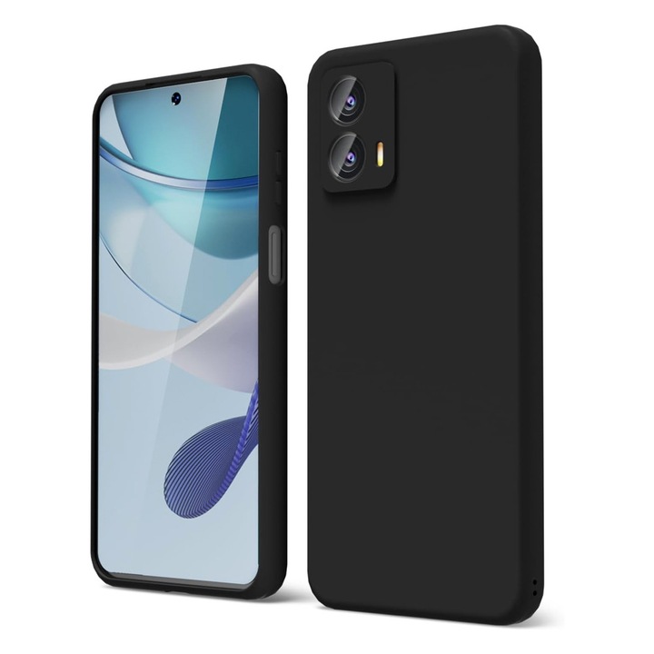 Husa Protectie din Silicon pentru Motorola Moto G73, Decupaje Precise, Stylish Anti-Slip Design, Materiale de Calitate Superioara, Negru